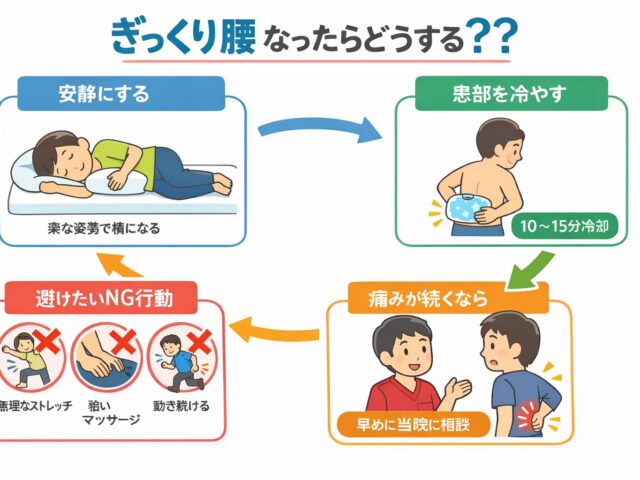 ぎっくり腰になったらどうしたらいい？正しい対処法と早く治すポイント