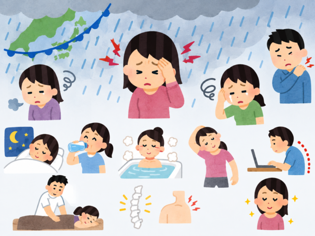 秋雨前線による身体の影響